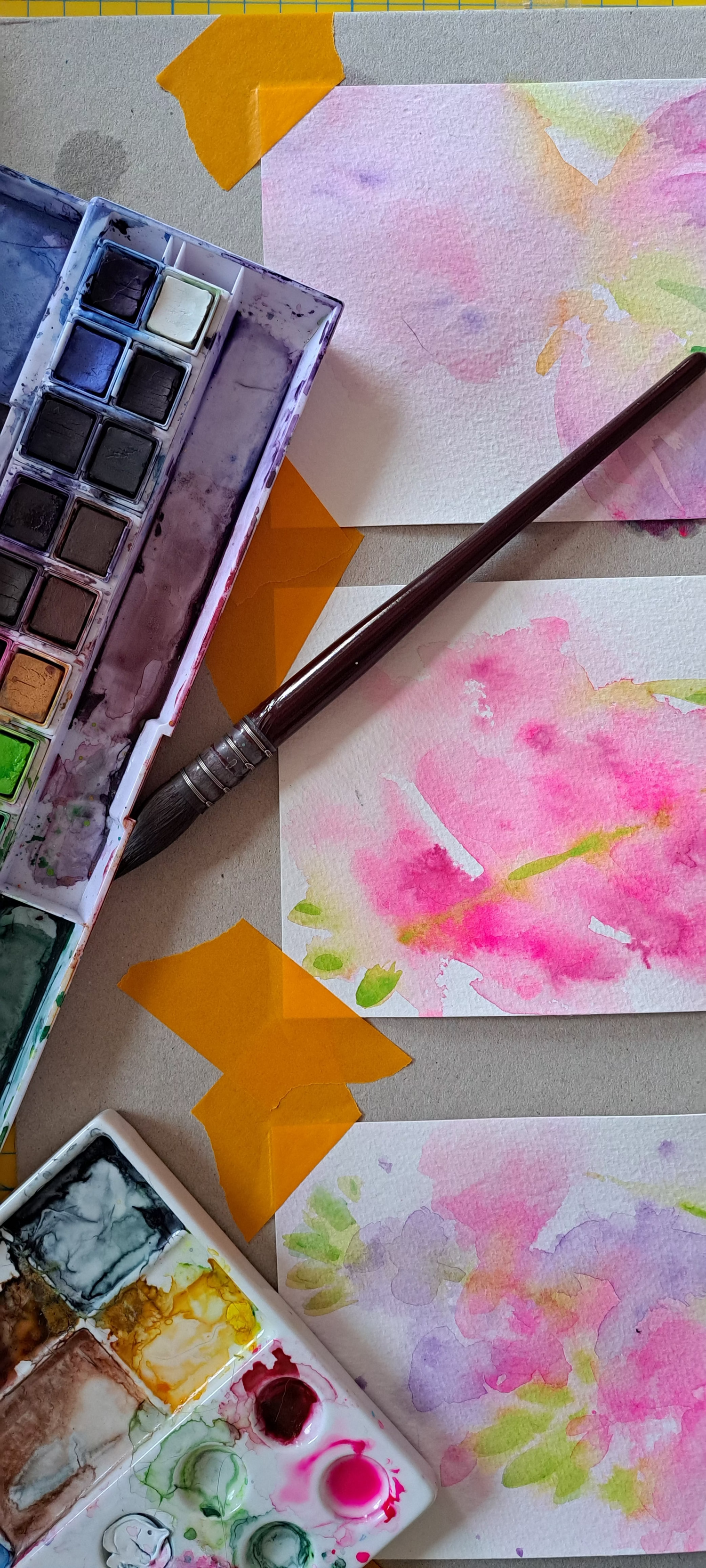 watercolor painting process